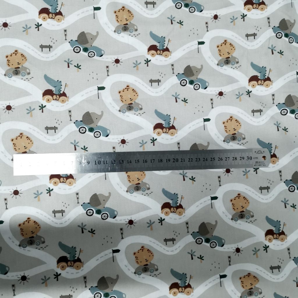 Popeline Coton Digital – Animaux En Voiture — vue 4