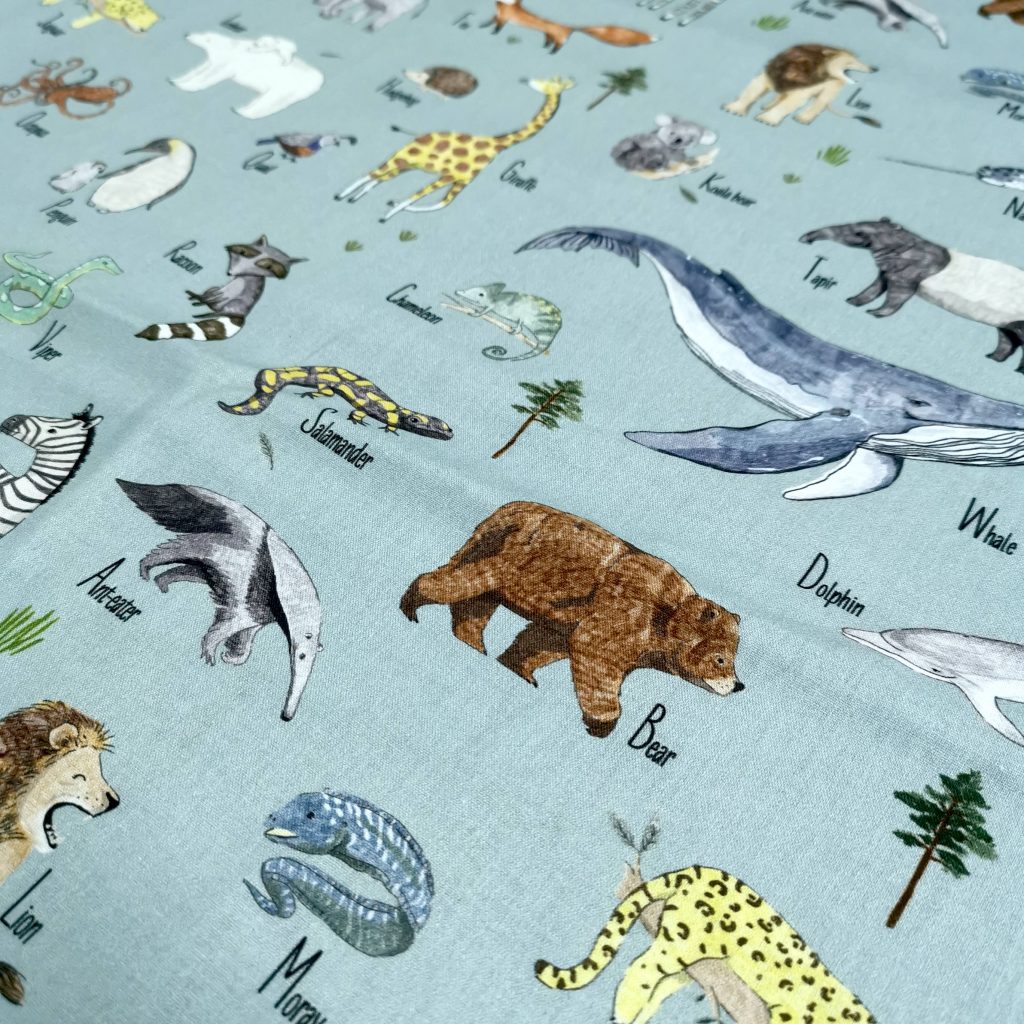 Popeline Coton Digital – Animaux En Anglais / Animals In English — vue 3
