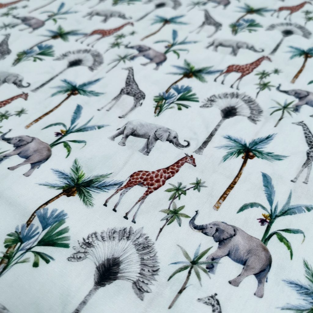Popeline Coton Digital – Éléphants Et Girafes — vue 3