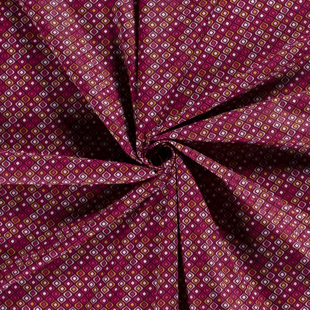 Tissu Coton Popeline Imprimé Géométrique