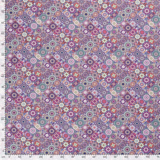 Tissu Coton Popeline Imprimé Géométrique Mandala — vue 2