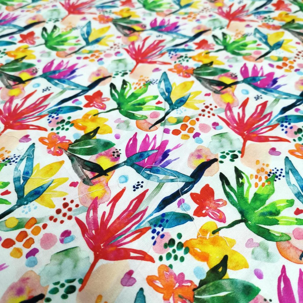 Popeline Coton Digital – Floral Multicolore — vue 3