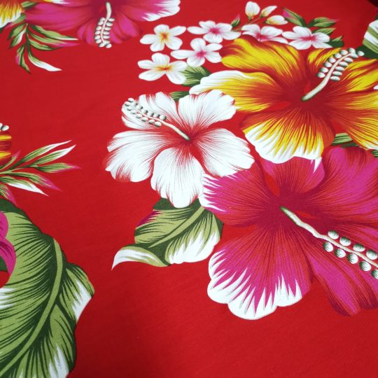Fibrane Imprimée Hibiscus Multicolore — vue 3