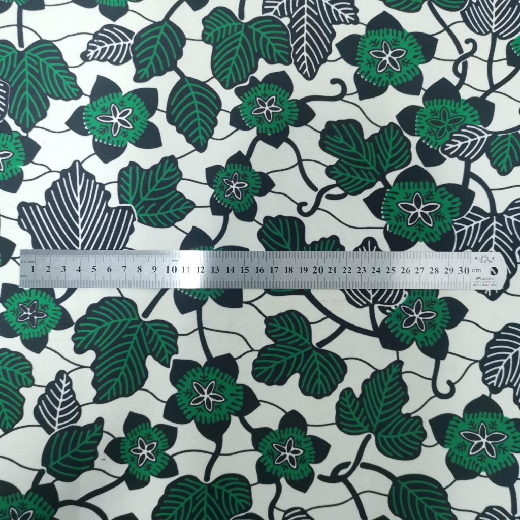 Tissu Africain Motif – Floral Vert — vue 3
