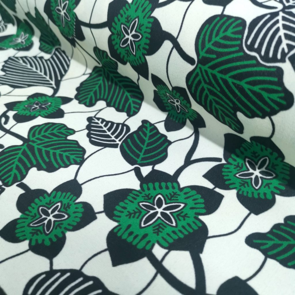 Tissu Africain Motif – Floral Vert