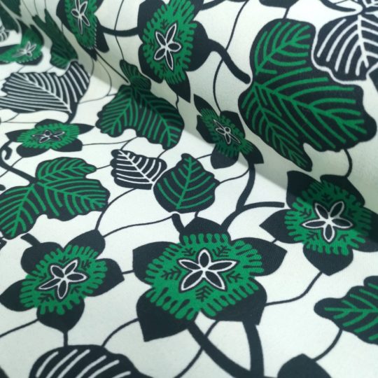 Tissu Africain Motif – Floral Vert