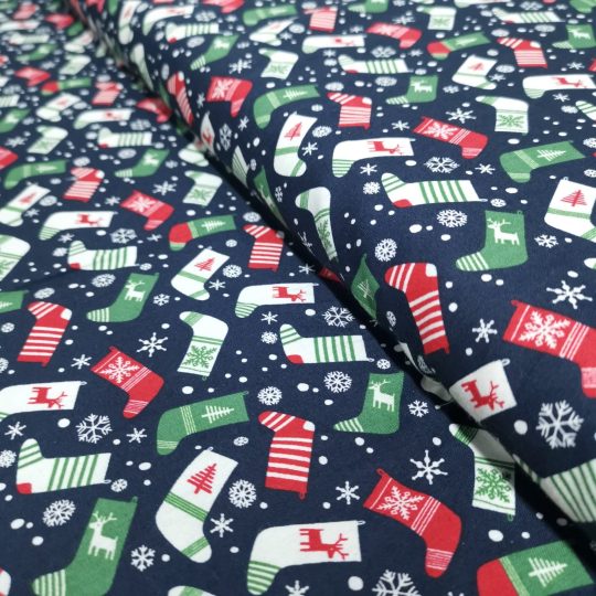 Popeline Coton – Motif Bas De Noël