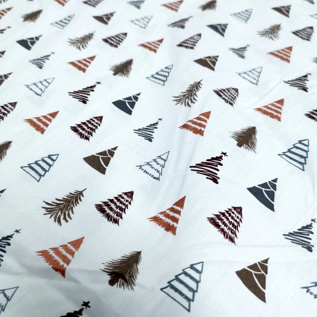 Popeline Coton – Motif Noel Sapin Lurex — vue 3