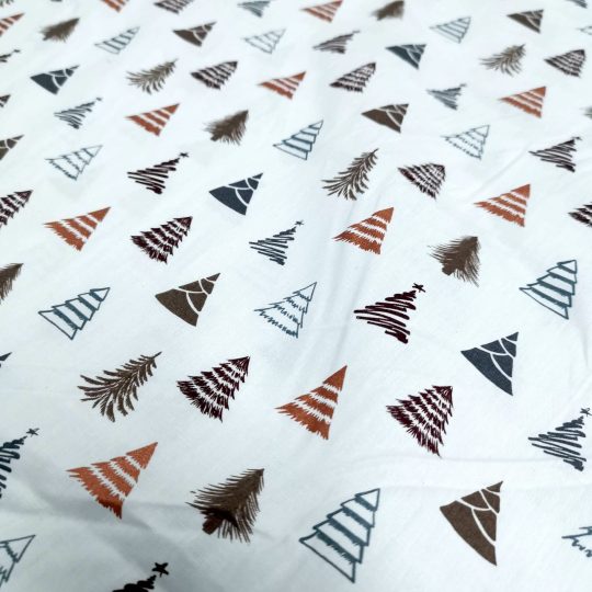 Popeline Coton – Motif Noel Sapin Lurex — vue 3