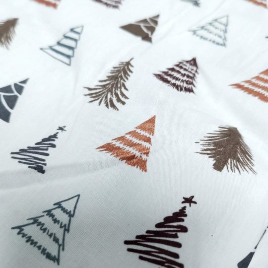 Popeline Coton – Motif Noel Sapin Lurex — vue 4