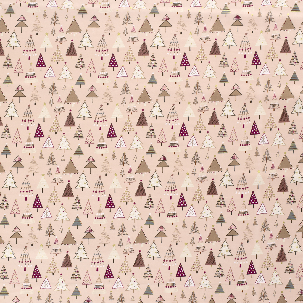 Popeline Coton – Motif Noël Sapins — vue 2
