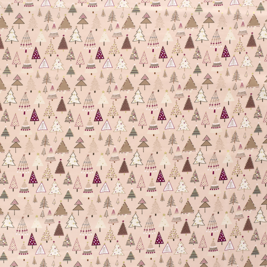Popeline Coton – Motif Noël Sapins — vue 2