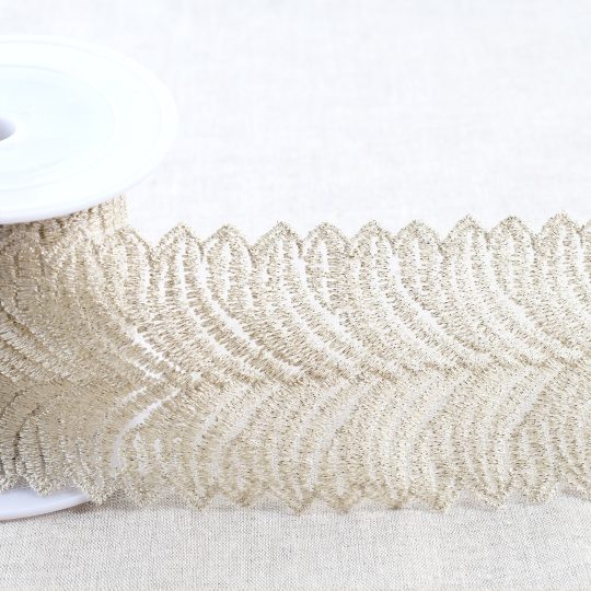 Broderie Métallique Sur Tulle 80Mm — vue 2