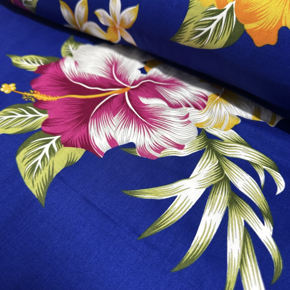 Fibrane Imprimée Hibiscus Deux Tons — vue 2