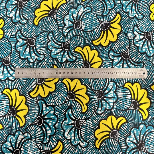 Tissu Africain Motif Floral Mariage Multicolore — vue 12