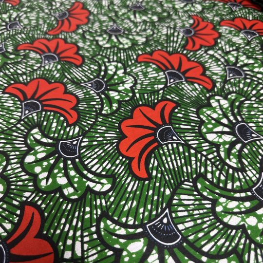 Tissu Africain Motif Floral Mariage Multicolore — vue 9