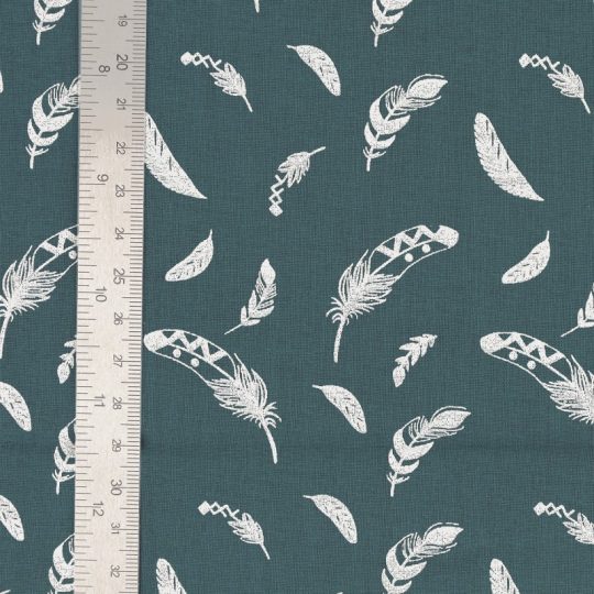 Coton Imprimé Plumes Blanches — vue 2