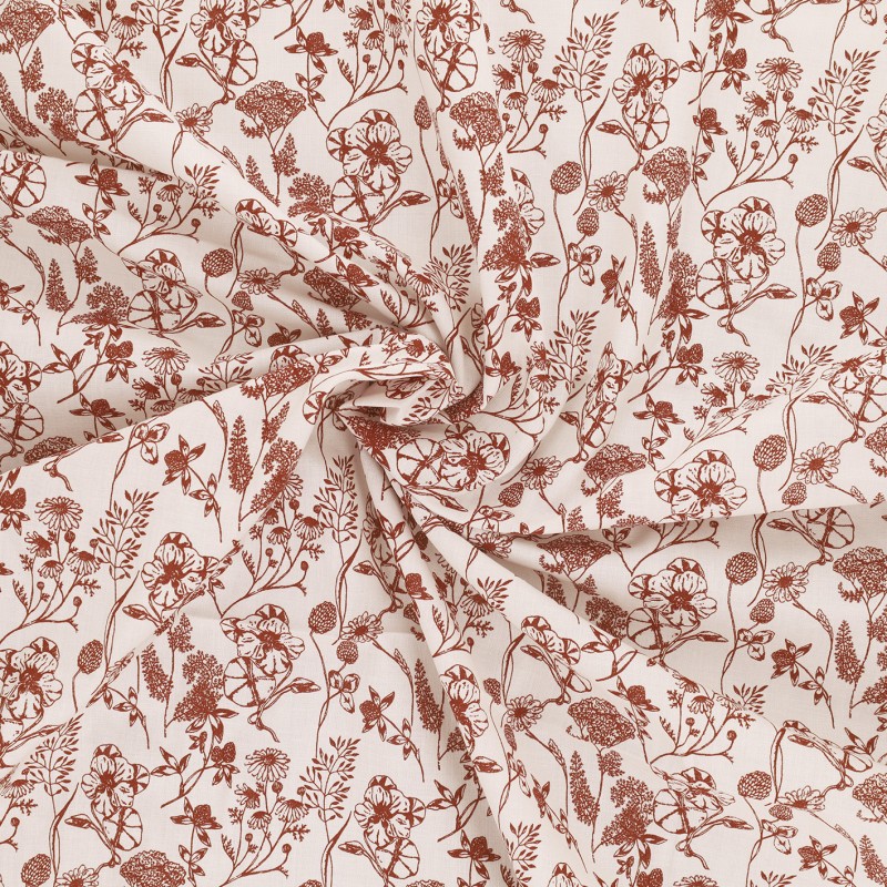 Coton Imprimé Floral Style Toile De Jouy — vue 7