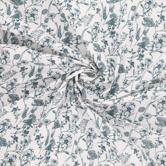 Coton Imprimé Floral Style Toile De Jouy — vue 4