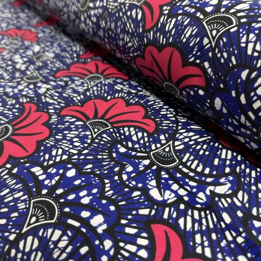 Tissu Africain Motif Floral Mariage Multicolore — vue 2