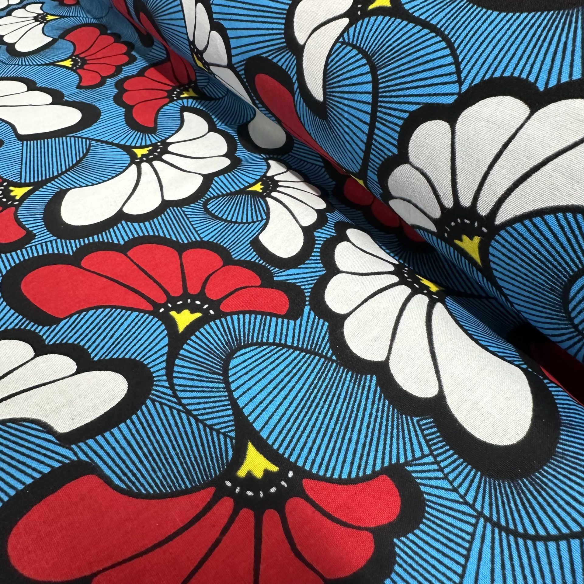 Tissu Africain Motif Fleurs De Mariage — vue 4