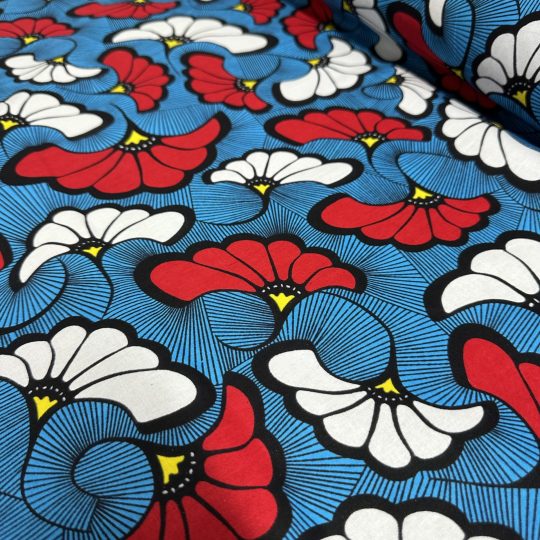 Tissu Africain Motif Fleurs De Mariage — vue 5