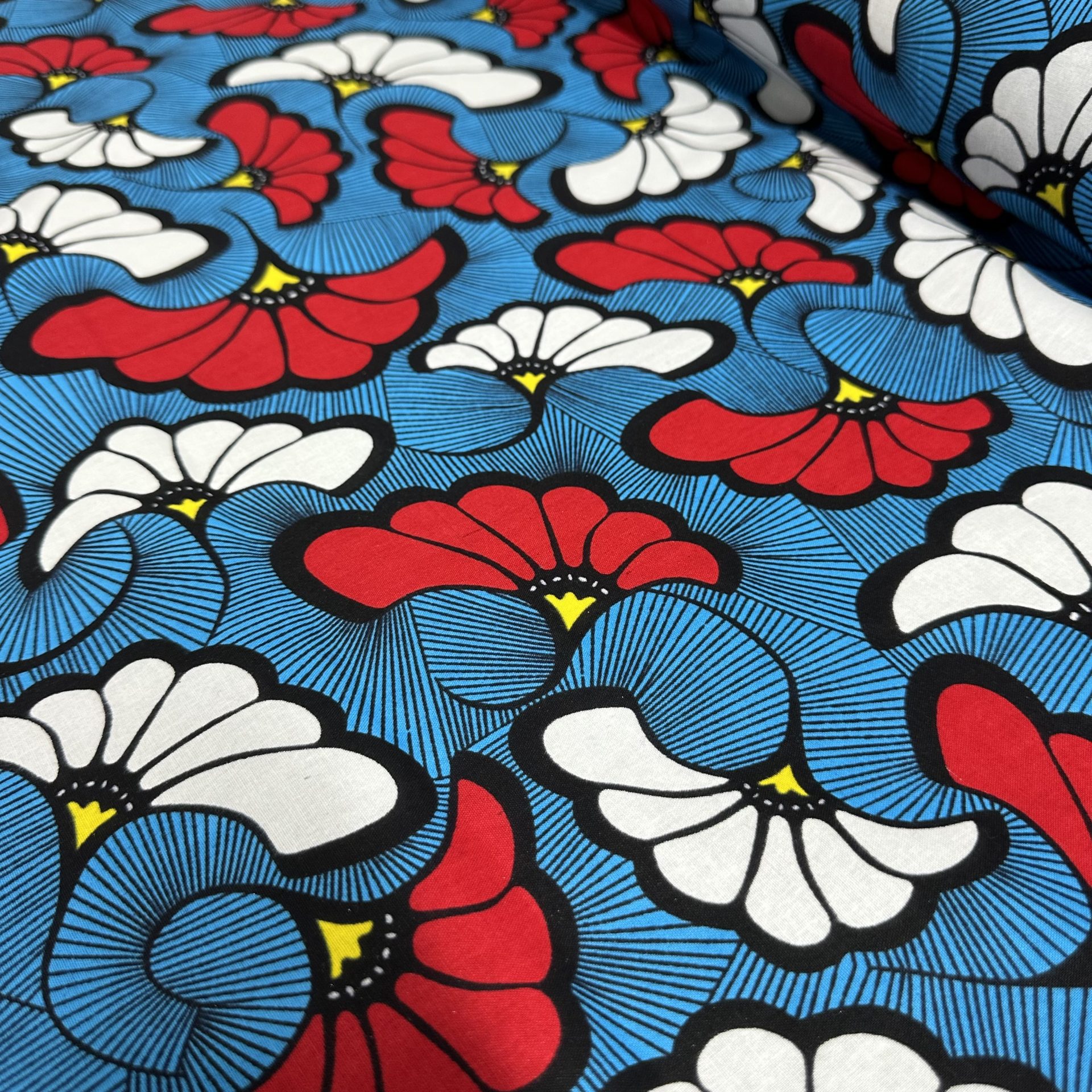 Tissu Africain Motif Fleurs De Mariage — vue 5
