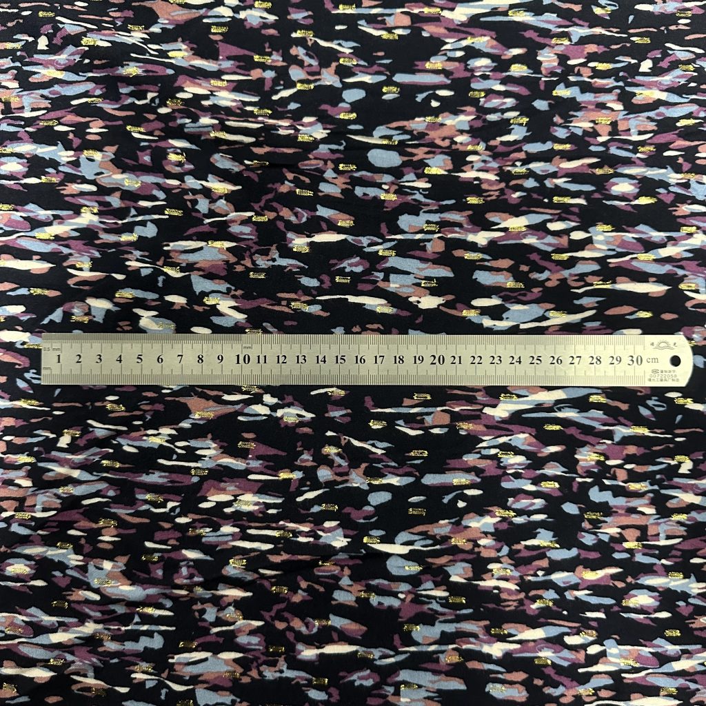 Tissu Viscose Lurex Habillement Fleuri — vue 4