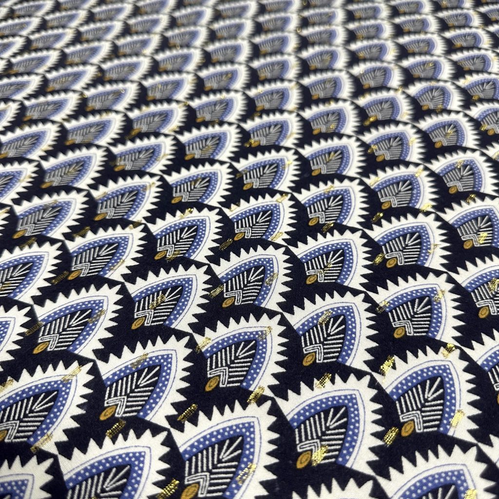 Tissu Viscose Lurex Habillement Fleuri — vue 3