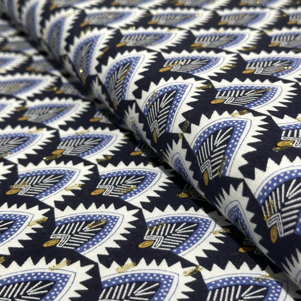 Tissu Viscose Lurex Habillement Fleuri