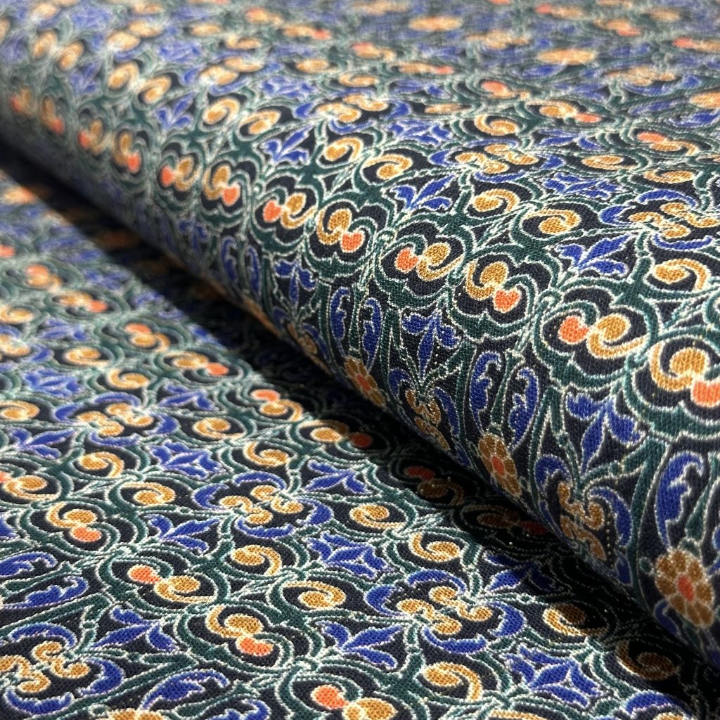 Tissu Viscose Lurex Habillement Fleuri