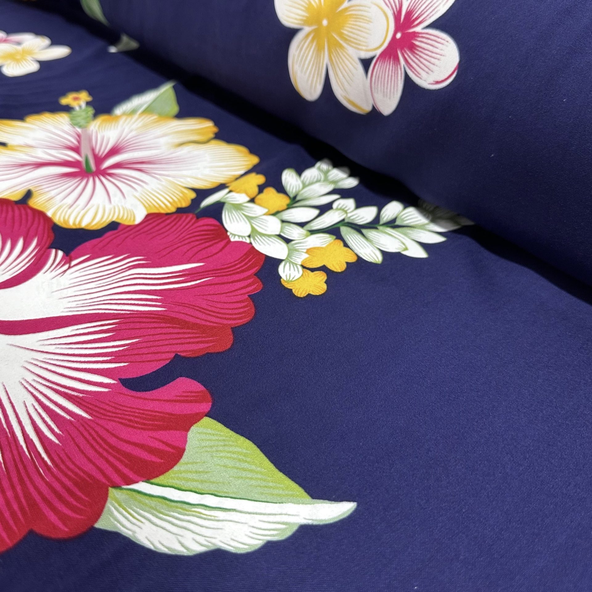 Fibrane Imprimée Hibiscus Et Tiarée