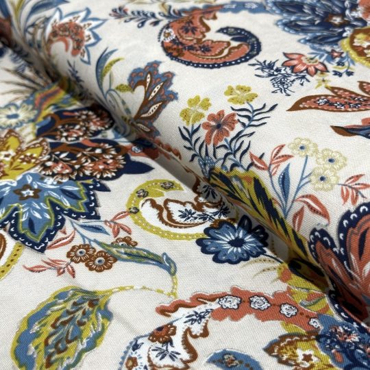 Tissu Viscose Lurex Habillement Fleuri