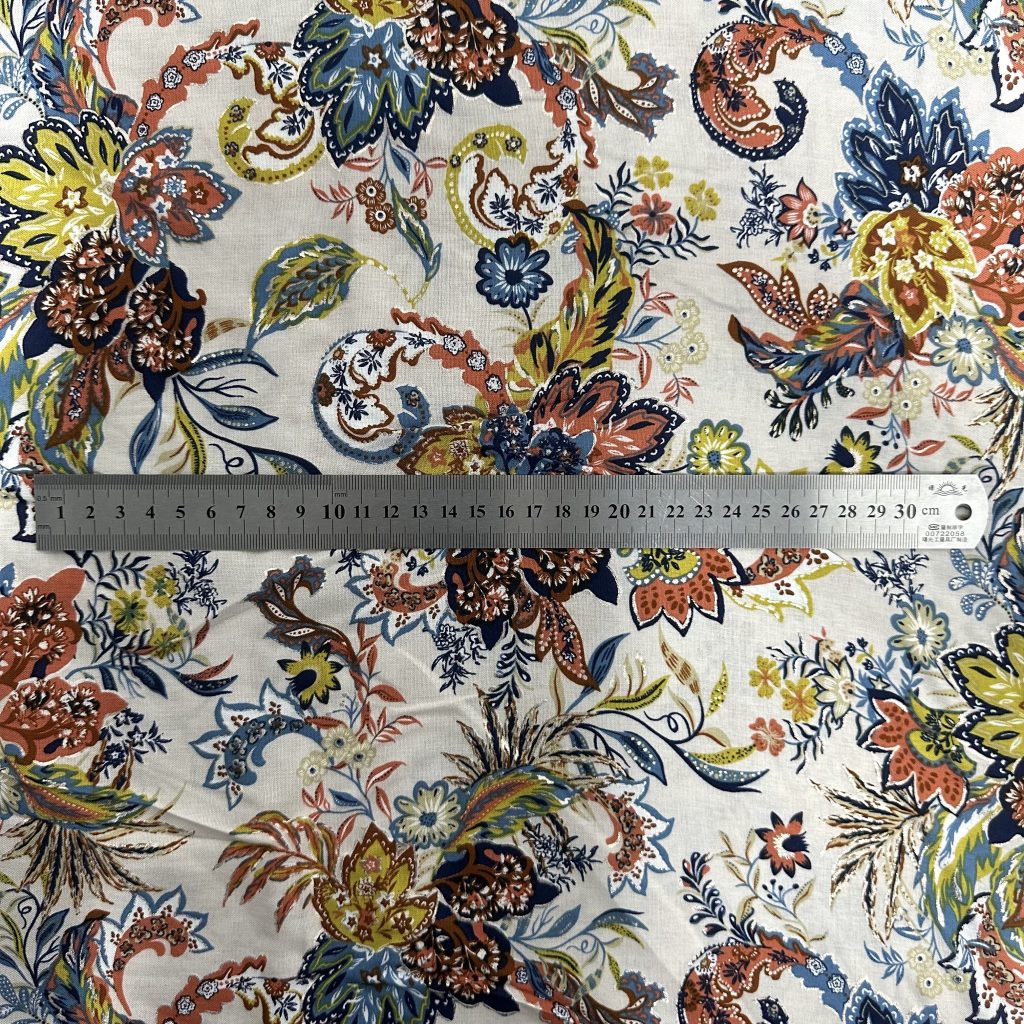 Tissu Viscose Lurex Habillement Fleuri — vue 4