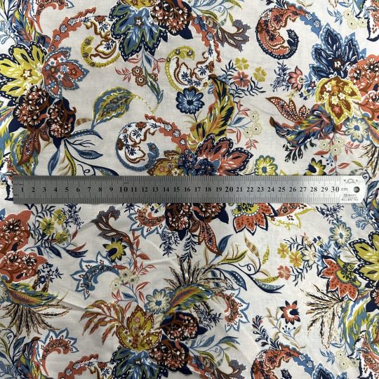Tissu Viscose Lurex Habillement Fleuri — vue 4