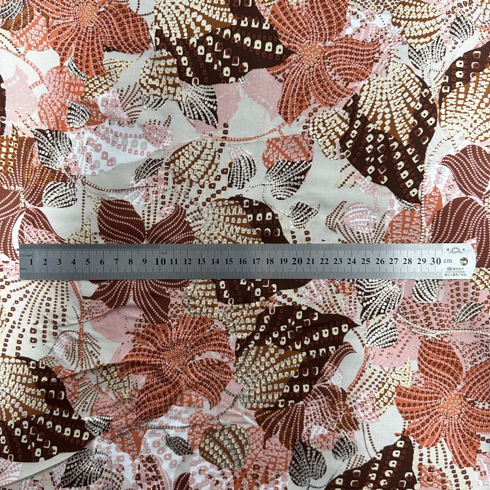 Tissu Viscose Lurex Habillement Fleuri — vue 2