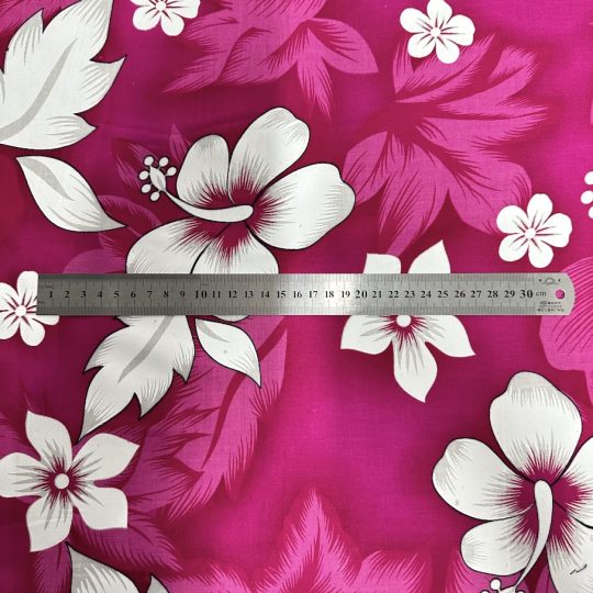 Fibrane Imprimée Hibiscus Fond Feuillage — vue 2