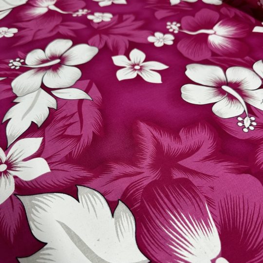 Fibrane Imprimée Hibiscus Fond Feuillage — vue 3