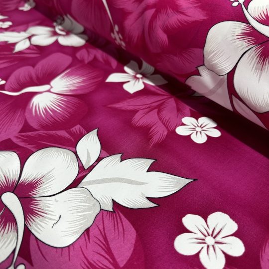 Fibrane Imprimée Hibiscus Fond Feuillage — vue 4