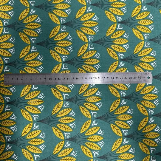Tissu Coton Imprimé Géométrique Floral Palmier — vue 2