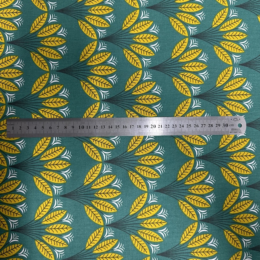 Tissu Coton Imprimé Géométrique Floral Palmier — vue 2