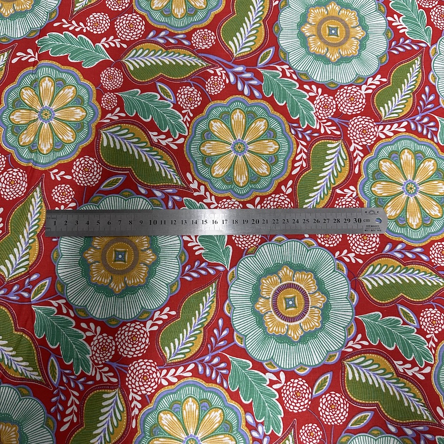 Tissu Coton Imprimé Géométrique Floral Indien — vue 2