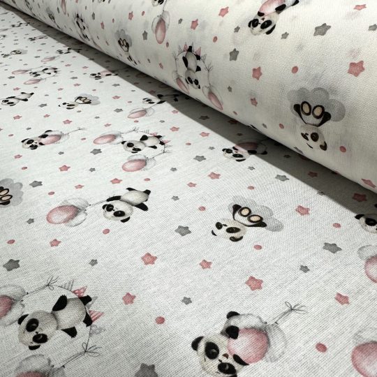 Popeline Coton – Pandas Mignons