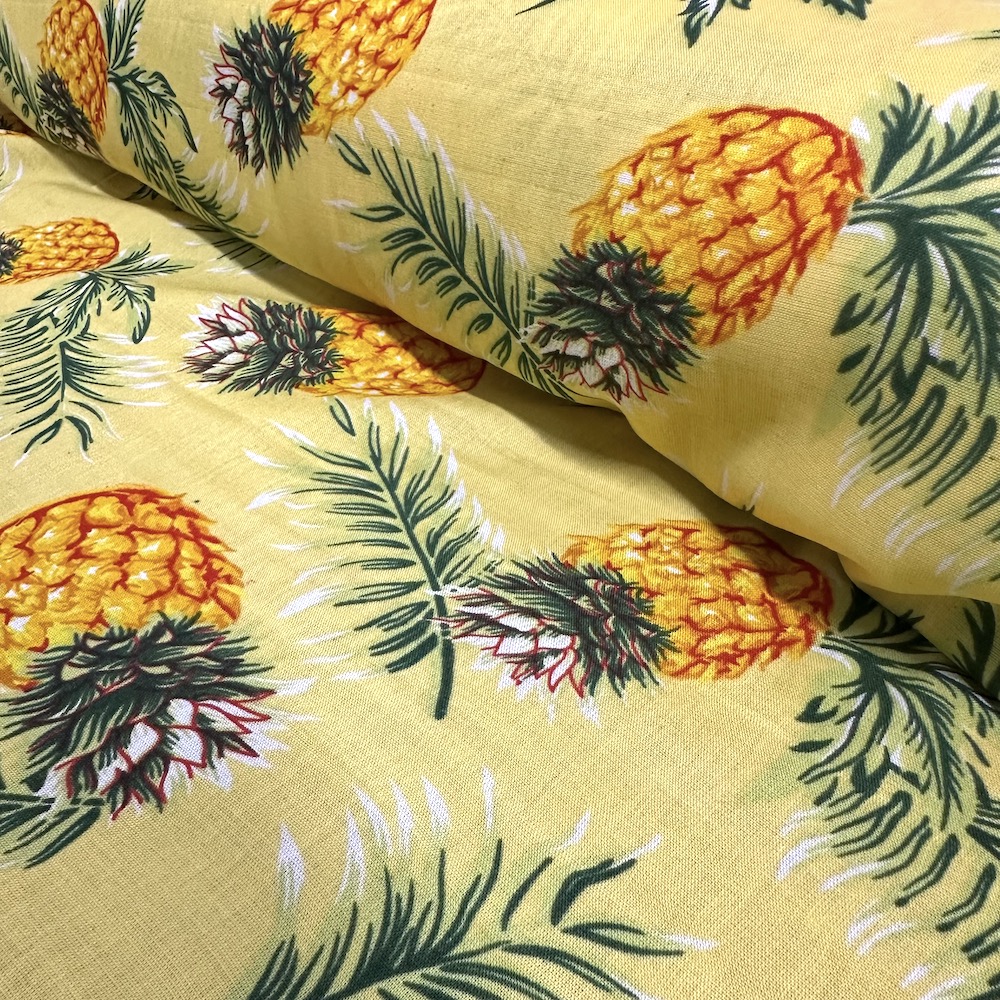 Fibrane Imprimée Motif Ananas