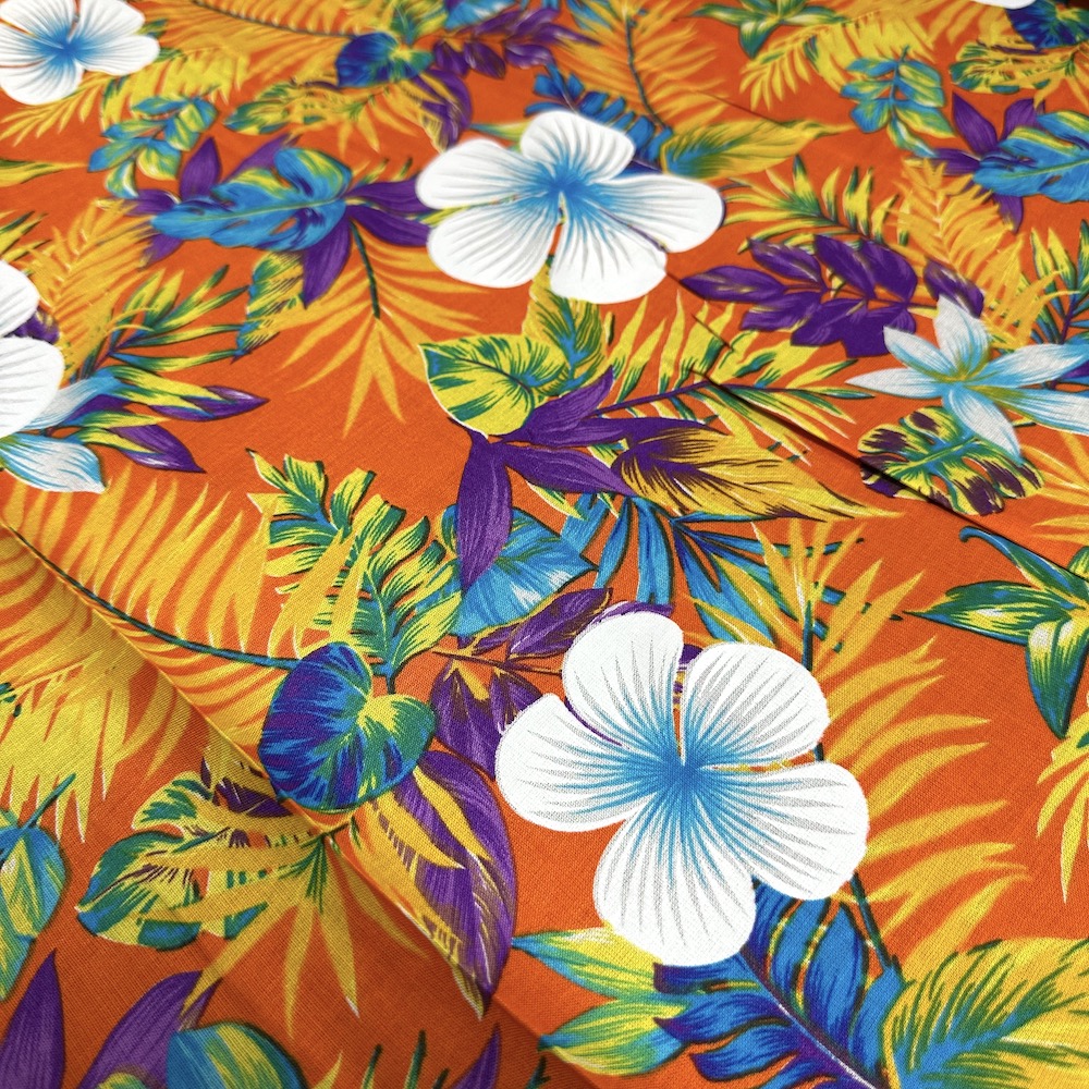 Fibrane Imprimée Motif Fleur De Tiarée Colorée — vue 2