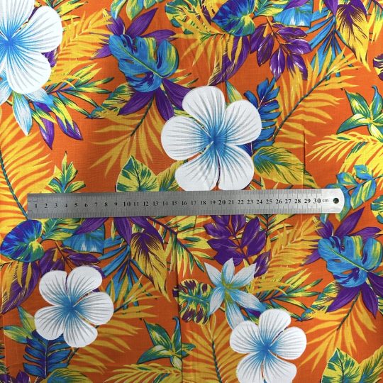 Fibrane Imprimée Motif Fleur De Tiarée Colorée — vue 4