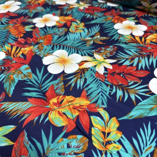 Fibrane Imprimée Motif Fleur De Tiarée Colorée — vue 5