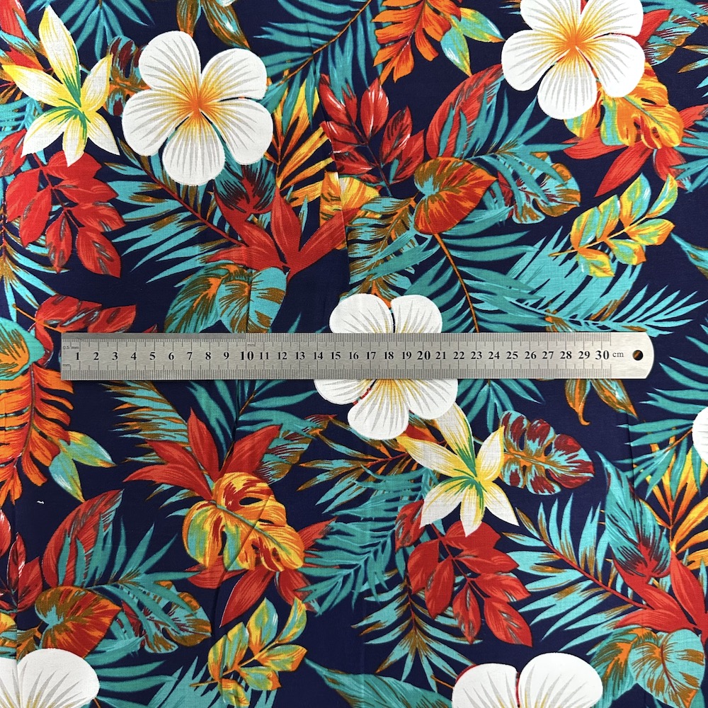 Fibrane Imprimée Motif Fleur De Tiarée Colorée — vue 7