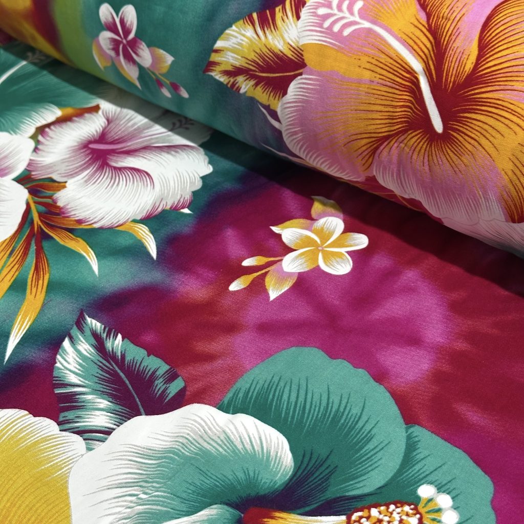 Fibrane Imprimée Hibiscus Tie And Dye — vue 8