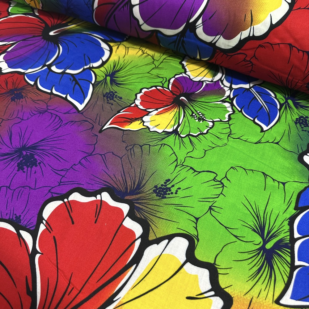Fibrane Imprimée Hibiscus Jumbo Flower — vue 2